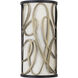 Scribble 2 Light 8 inch Matte Black with Artifact Wall Sconce Wall Light, Smithsonian Collaboration