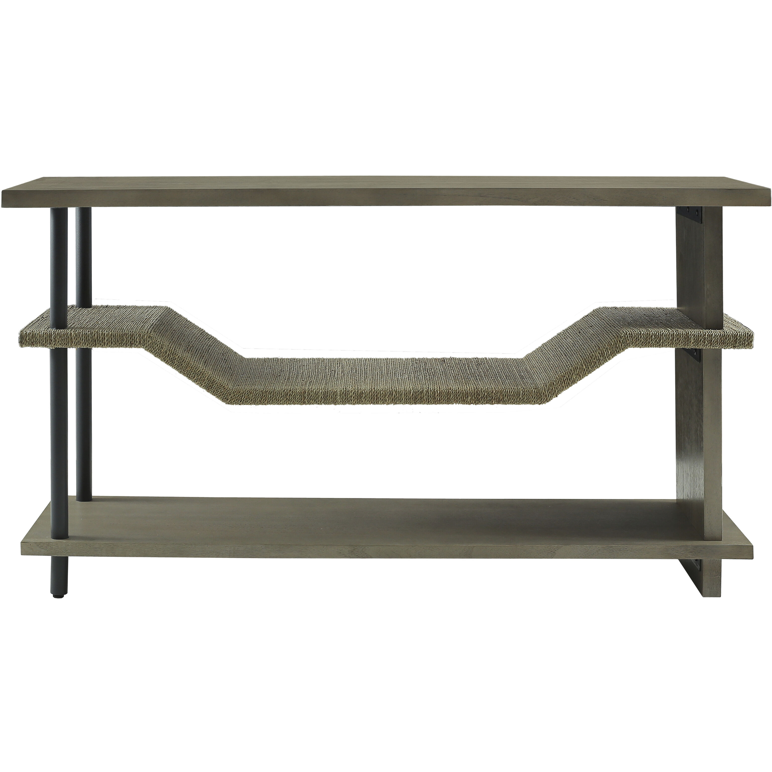 Riverview 54 X 16 inch Graywash with Natural and Black Console Table
