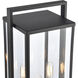 Gladwyn 3 Light 21.5 inch Matte Black with Off White Outdoor Post Light