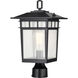 Cove Neck 16 inch Textured Black Post Lantern, Large