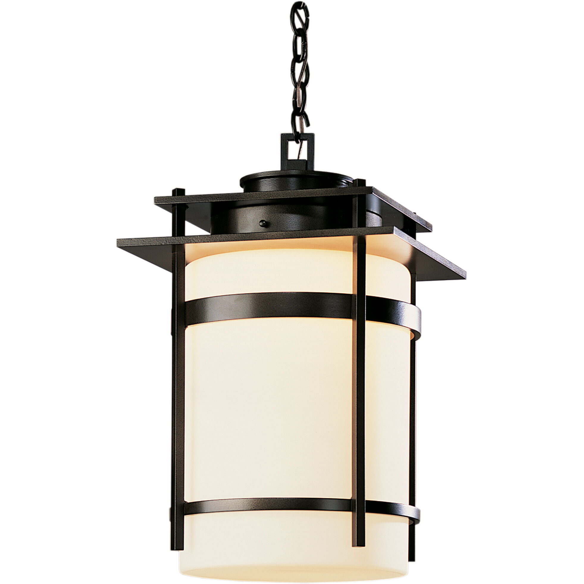 Banded 1 Light 14 inch Coastal Black Outdoor Ceiling Fixture, Large