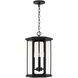 Walton 4 Light 12 inch Black Outdoor Hanging Lantern