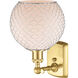 Ballston Farmhouse Chicken Wire 1 Light 8 inch Satin Gold Sconce Wall Light, Ballston