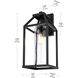 Zora 1 Light 19 inch Black Outdoor Wall Sconce