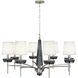 Cristallo 8 Light 41 inch Polished Nickel Chandelier Ceiling Light