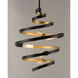 Twister 5 Light 18 inch Black/Gold Multi-Light Pendant Ceiling Light