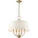 Cartwright 4 Light 18 inch Antique Brass Pendant Chandelier Ceiling Light
