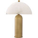 Lorenza 22.83 inch 40 watt Antique Brass with Alabaster Table Lamp Portable Light