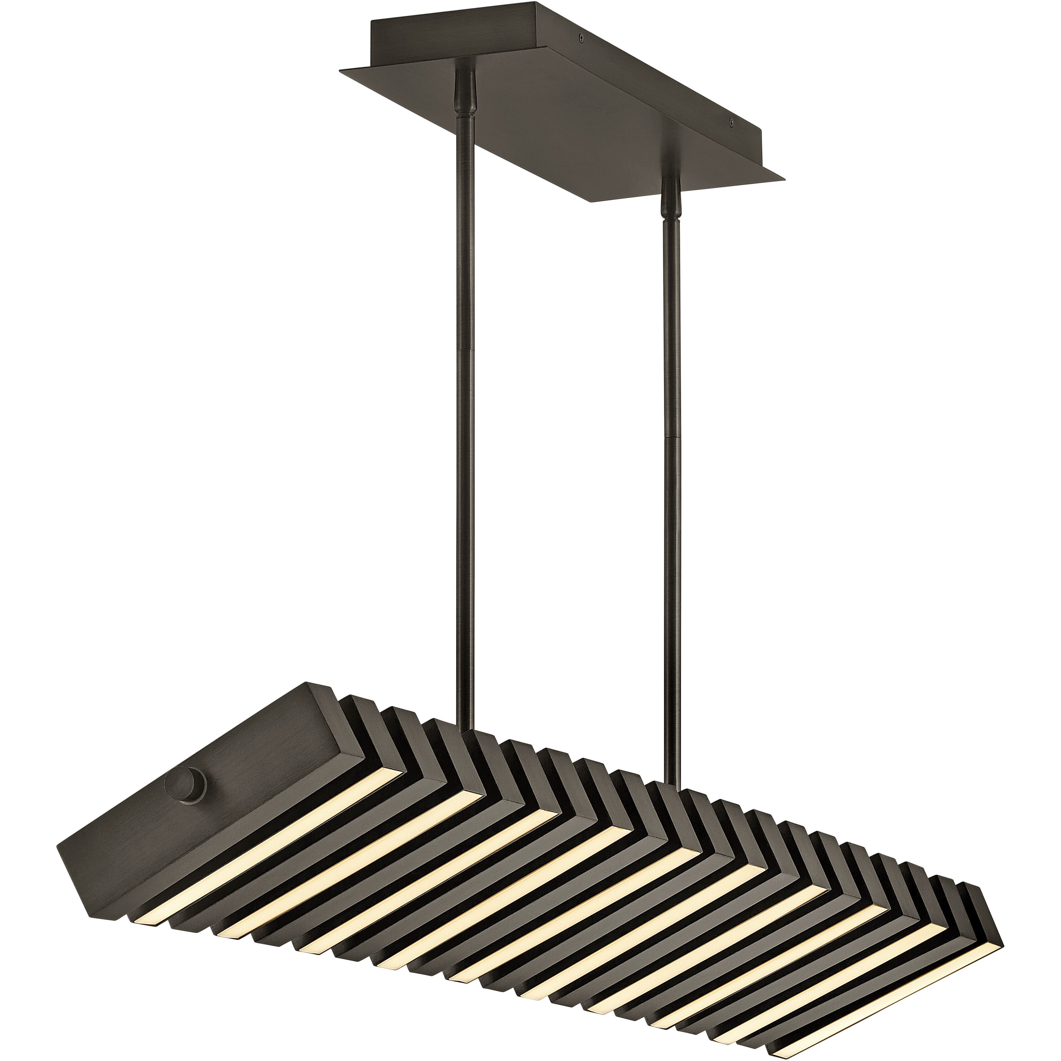 Stitch LED 42 inch Painted Black Oxide Chandelier Ceiling Light