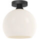 Alora Mood Castilla 1 Light 9.88 inch Matte Black/Opal Matte Glass Flush Mount Ceiling Light in Matte Opal Glass