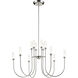 Moraine LED Polished Nickel Chandelier Ceiling Light