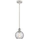 Ballston Athens Water Glass 1 Light 6 inch White and Polished Chrome Mini Pendant Ceiling Light