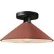 Radiance LED 11.75 inch Canyon Clay and Matte Black Semi Flush Ceiling Light