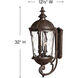 Estate Series Windsor Outdoor Wall Mount Lantern in River Rock, Large