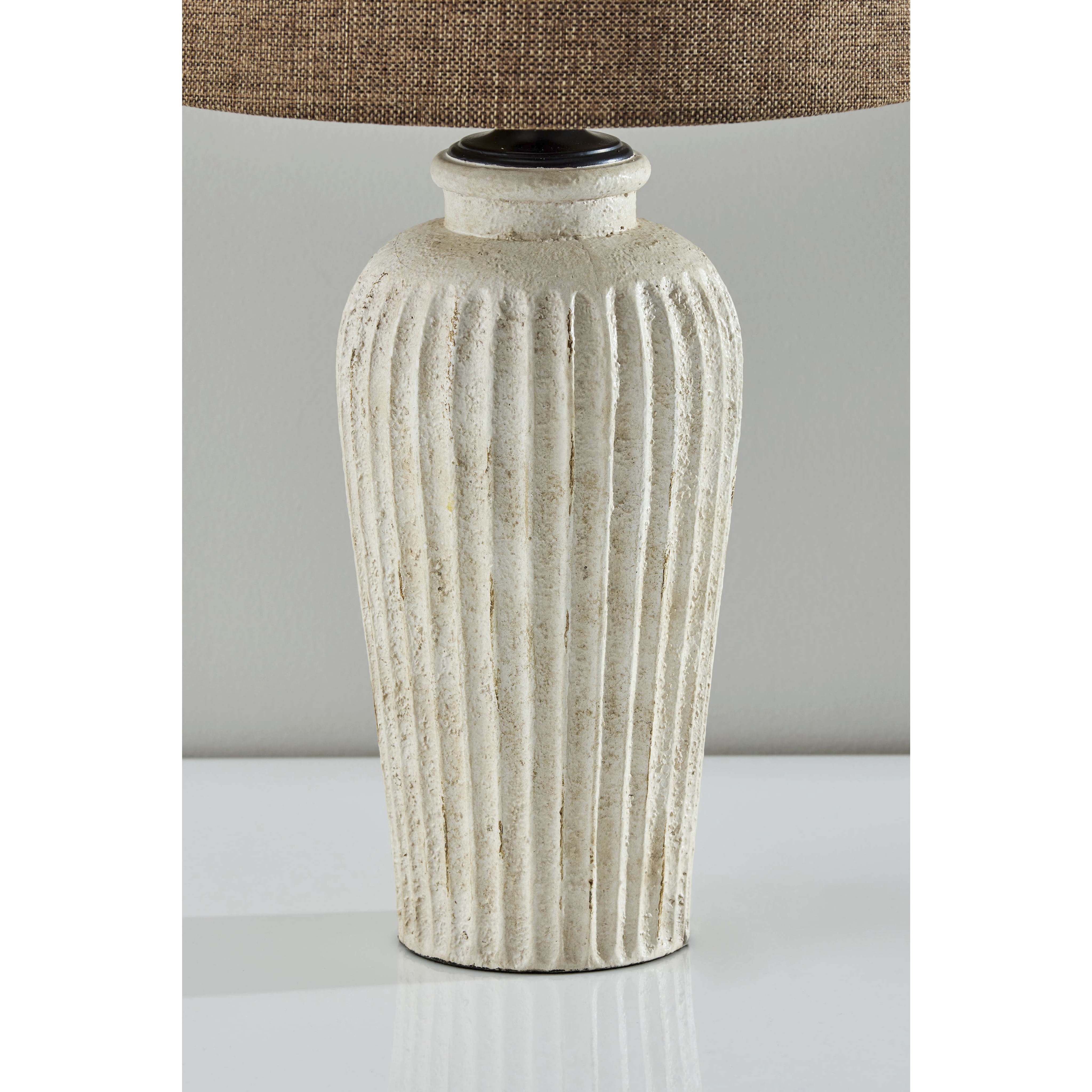 Callista 26 inch 60.00 watt White Ceramic Table Lamp Portable Light, Simplee Adesso