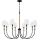 Bayside 8 Light 39 inch Matte Black Chandelier Ceiling Light