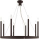 Alpine 9 Light 28 inch Bronze Chandelier Ceiling Light