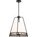 Benton LED 16.75 inch Matte Black Pendant Ceiling Light