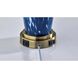 Grady 23.83 inch 100 watt Blue Texture Glass and Antique Brass Table Lamps Portable Light, Set of 2, Simplee Adesso