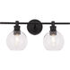 Syracuse 2 Light 19 inch Black Wall sconce Wall Light