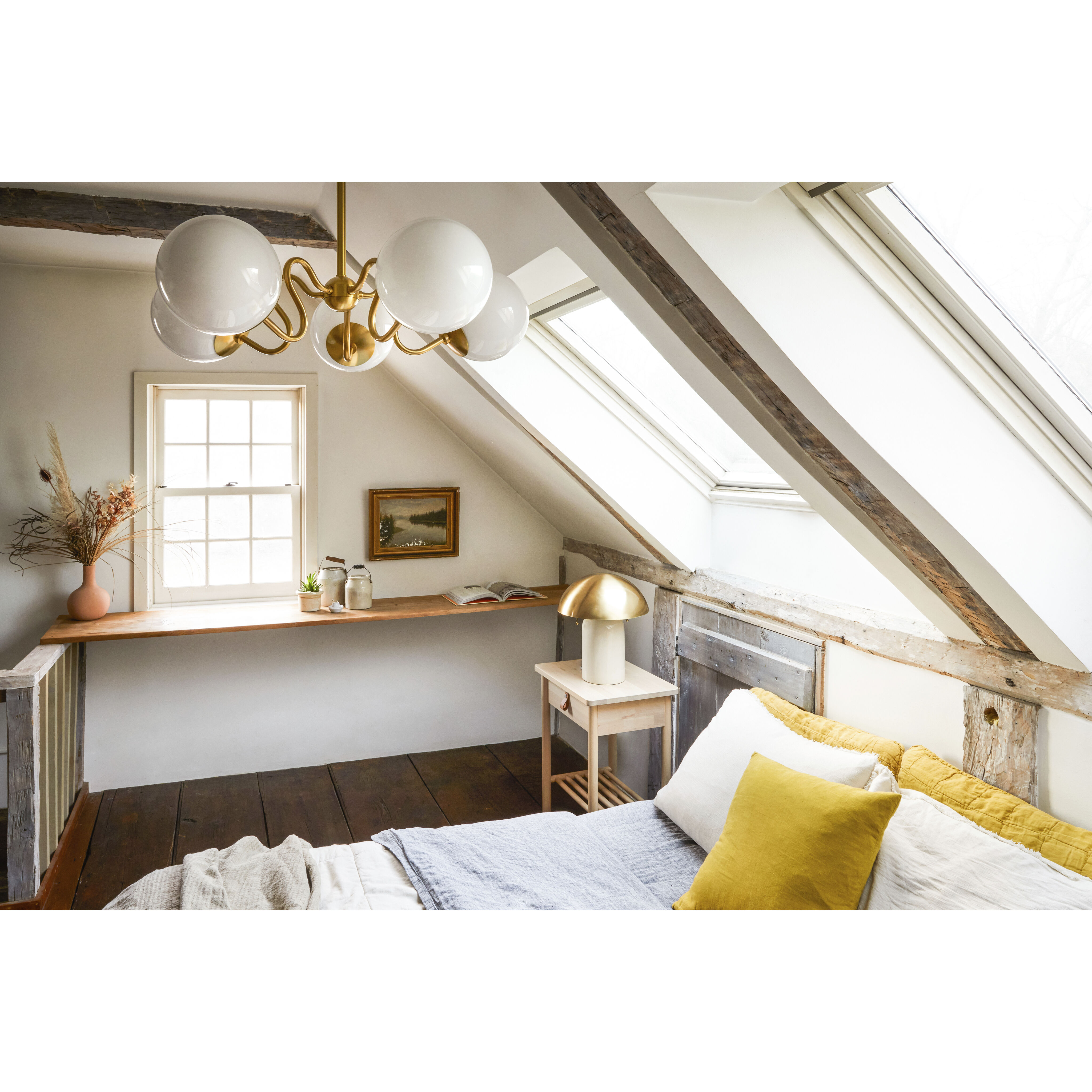 Gaia 16.5 inch 60 watt Aged Brass Table Lamp Portable Light