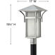 Estate Series Harbor 1 Light 19.5 inch Titanium Outdoor Post Mount Lantern