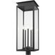 Nova 5 Light 35 inch Black Outdoor Post Mount Fixture