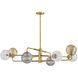 Oberon 8 Light 48 inch Heritage Brass Chandelier Ceiling Light
