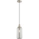Art Glass 1 Light 5 inch Brushed Nickel Mini Pendant Ceiling Light