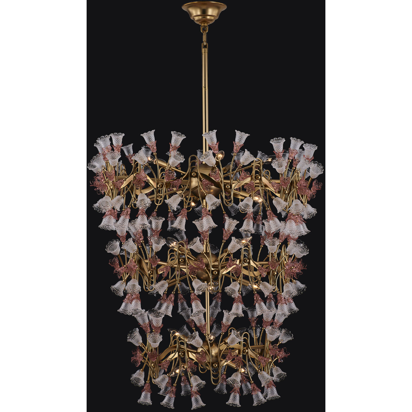 Bella 24 Light 38 inch Antique Brass Pendant Foyer Ceiling Light