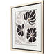 Modern Petals Gray and Beige and Brown Framed Art