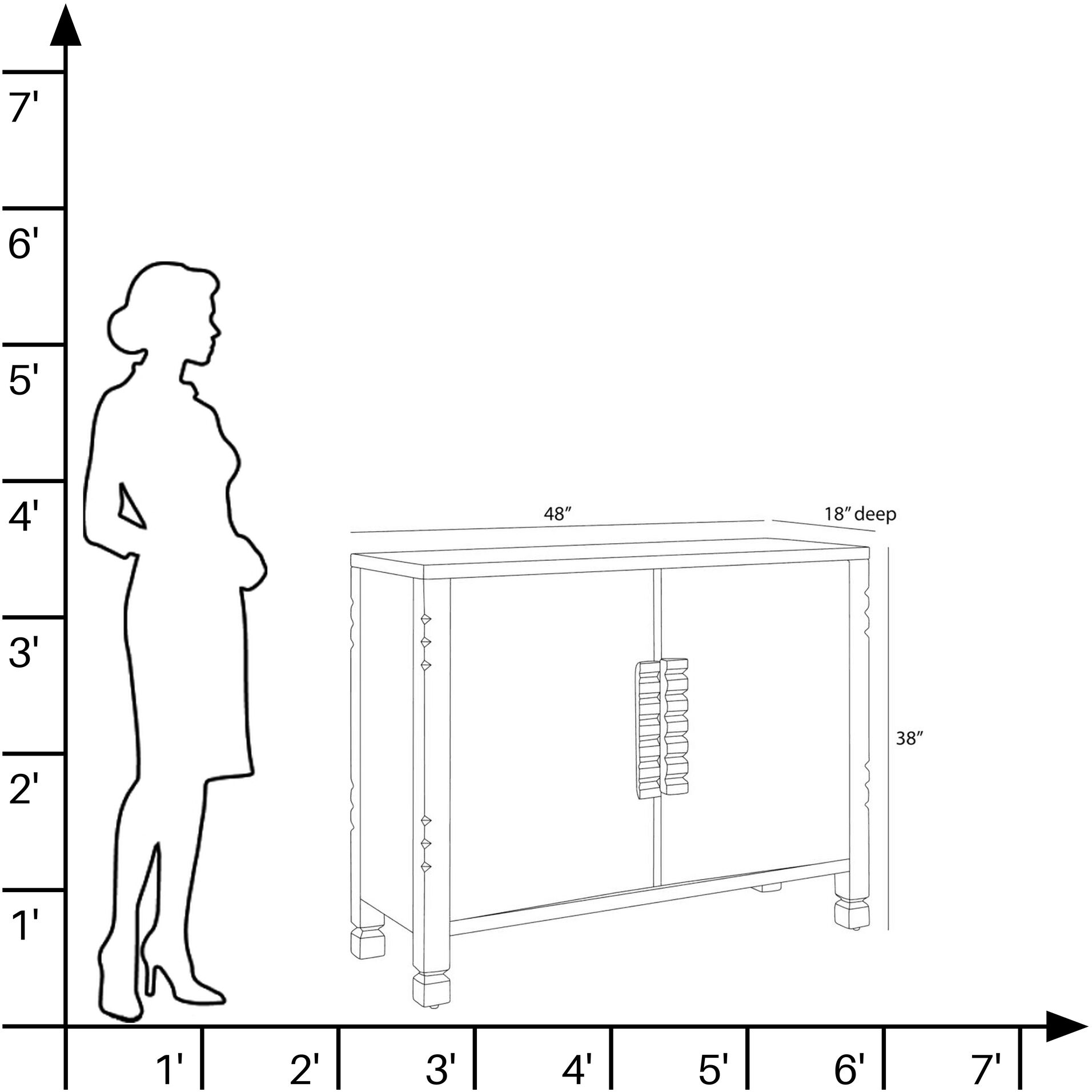 Jericho Black and Ebony Cabinet
