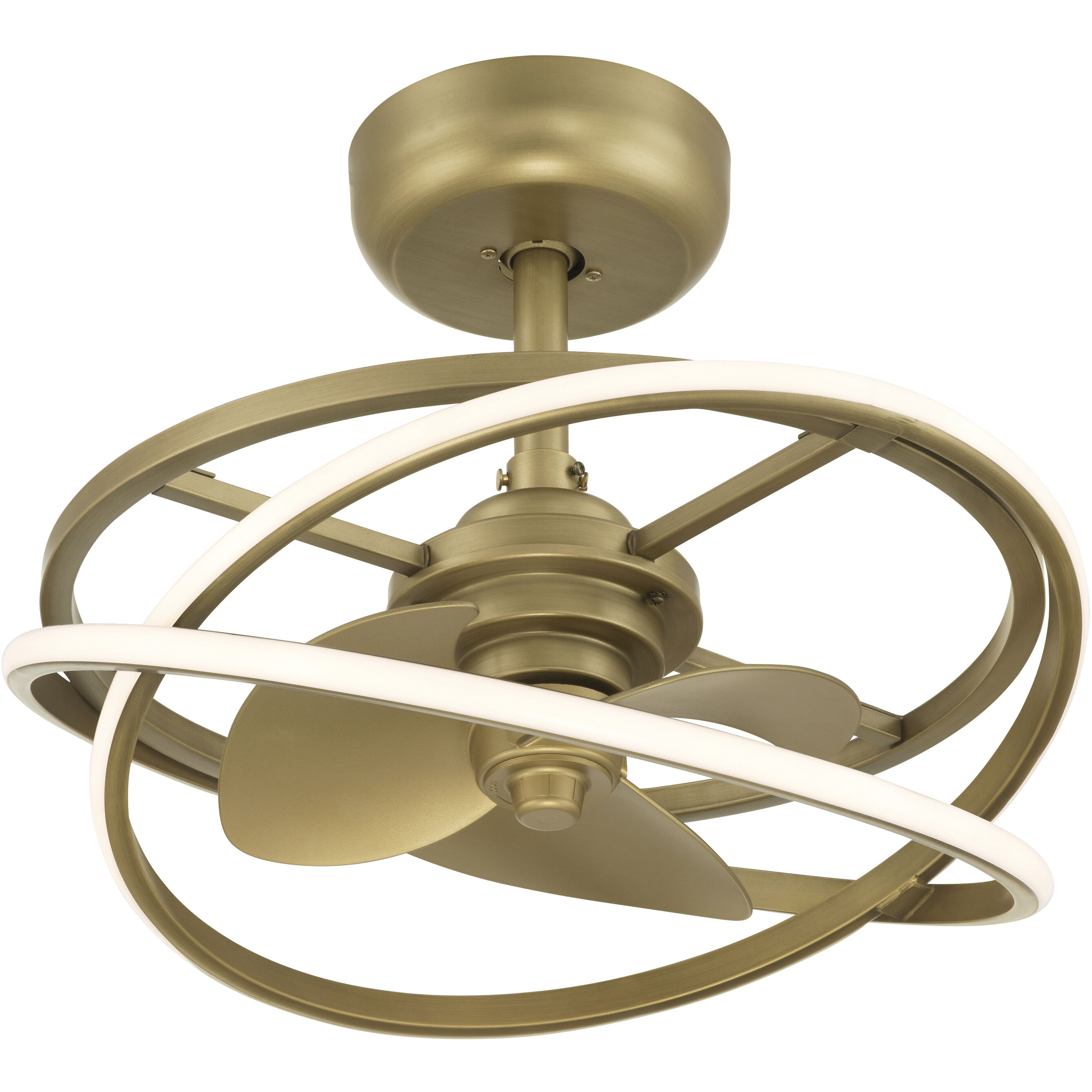 Cirro Fandelier 20 inch Luxe Gold Ceiling Fan