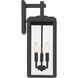Byron 3 Light 19.75 inch Matte Black Outdoor Sconce