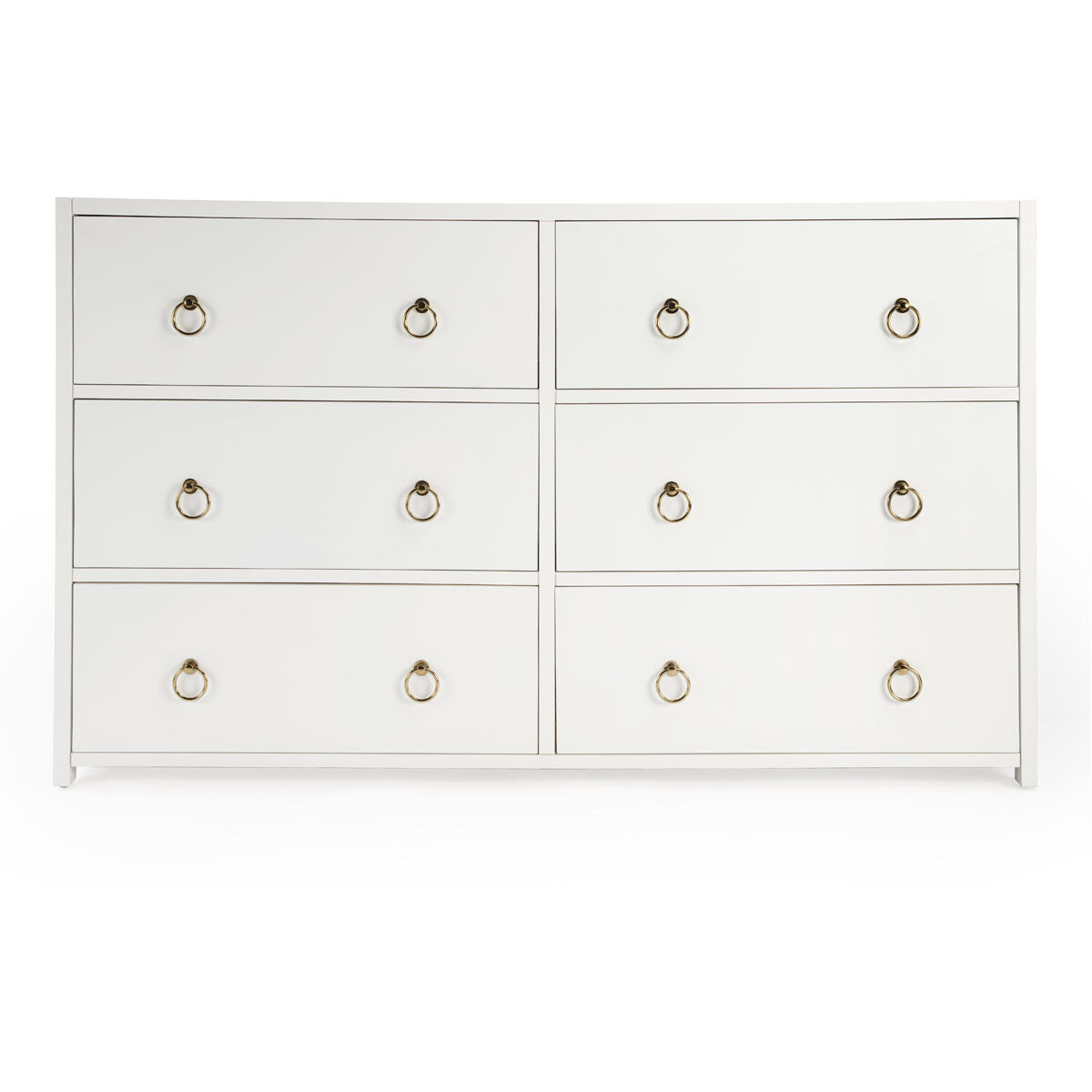 Lark 6 Drawer Dresser in White