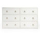 Lark 6 Drawer Dresser in White