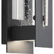 River Path LED 23 inch Textured Black Outdoor Wall, Large