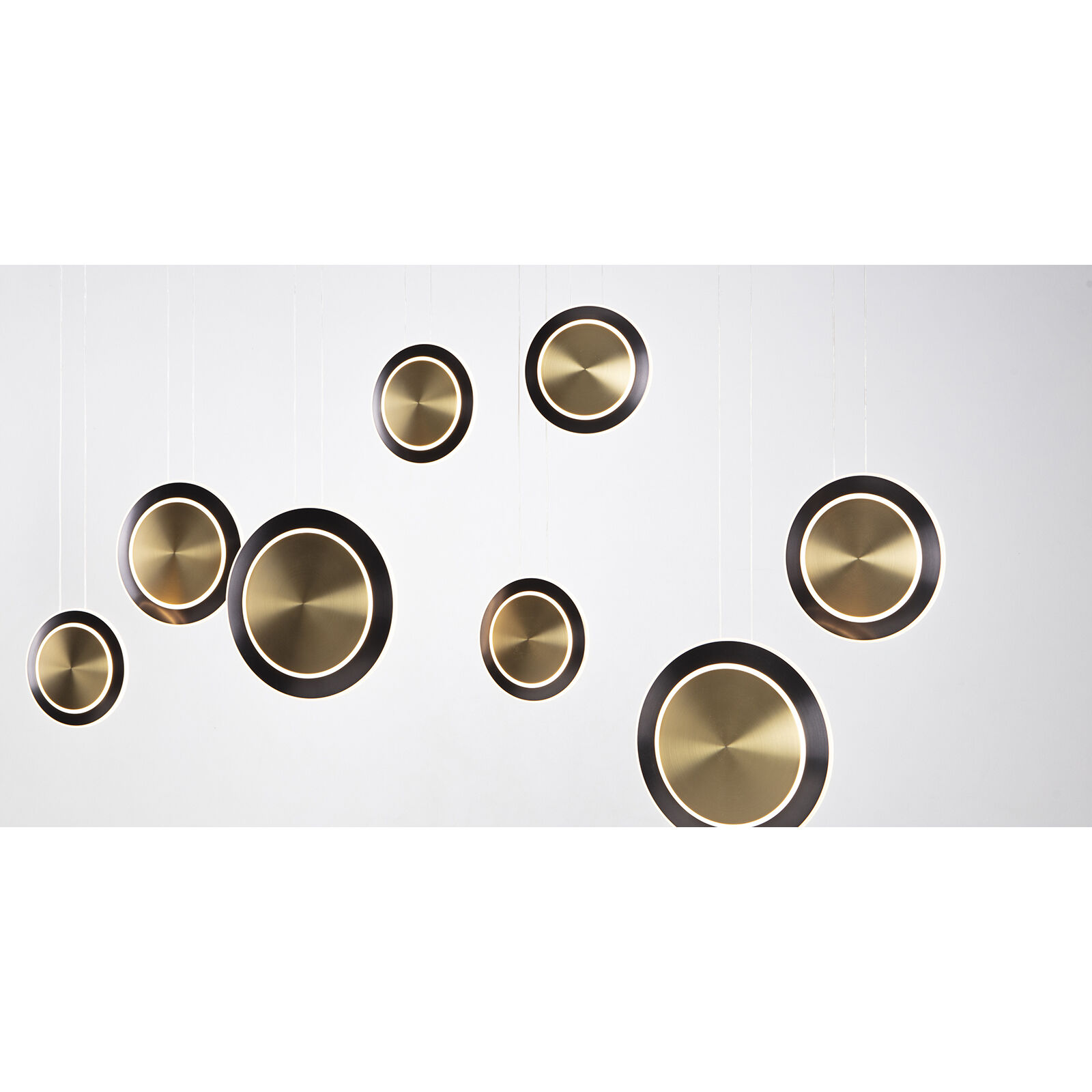 Saturn LED 6 inch Antique Brass and Black Bronze Multi Pendant Ceiling Light