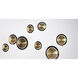 Saturn LED 6 inch Antique Brass and Black Bronze Multi Pendant Ceiling Light