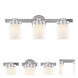 Manhattan 3 Light 22.5 inch Brushed Nickel Vanity Sconce Wall Light