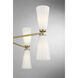 Contemporary 8 Light 32 inch Natural Brass Chandelier Ceiling Light