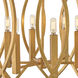 Leona 6 Light 22 inch Distressed Brass Drum Chandelier Ceiling Light