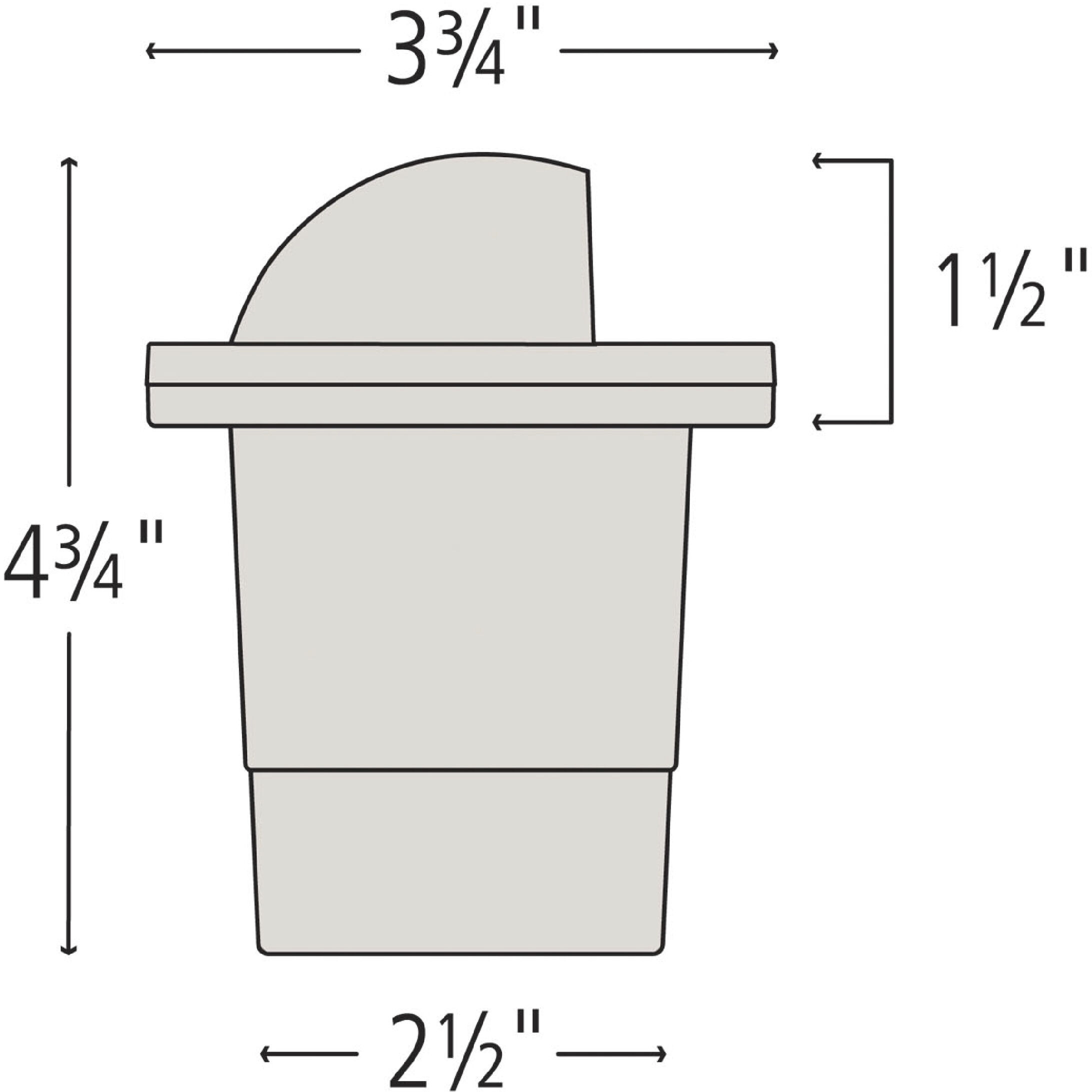 Hardy Island Eyebrow 12v 4.00 watt Matte Bronze Landscape Well Light