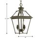 Burlington 2 Light 9 inch Antique Bronze Outdoor Hanging Lantern