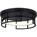 Amora LED 15 inch Matte Black Flush Mount Ceiling Light