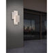 Offset Panels LED 20.75 inch Textured White Indoor-Outdoor Sconce