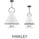 Winnie 1 Light 18 inch Polished White with Distressed Black Indoor Pendant Ceiling Light