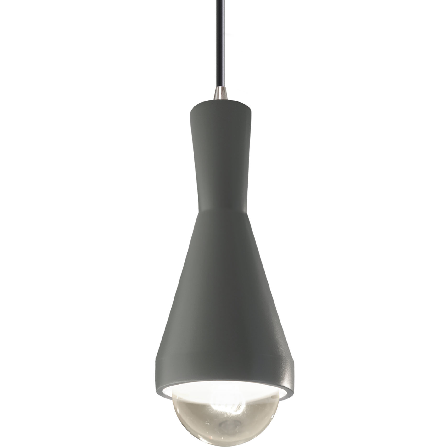 Radiance Collection 1 Light 5 inch Pewter Green with Brushed Nickel Pendant Ceiling Light
