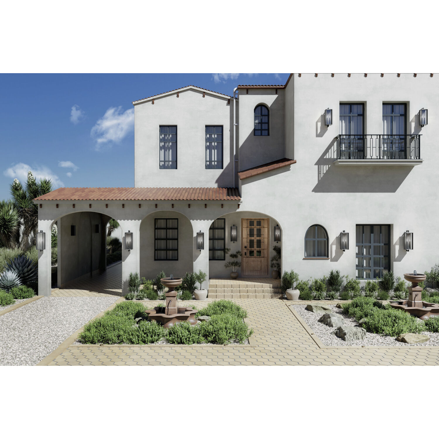 Kroft 2 Light 28 inch Black Textured Outdoor Wall, X-Large