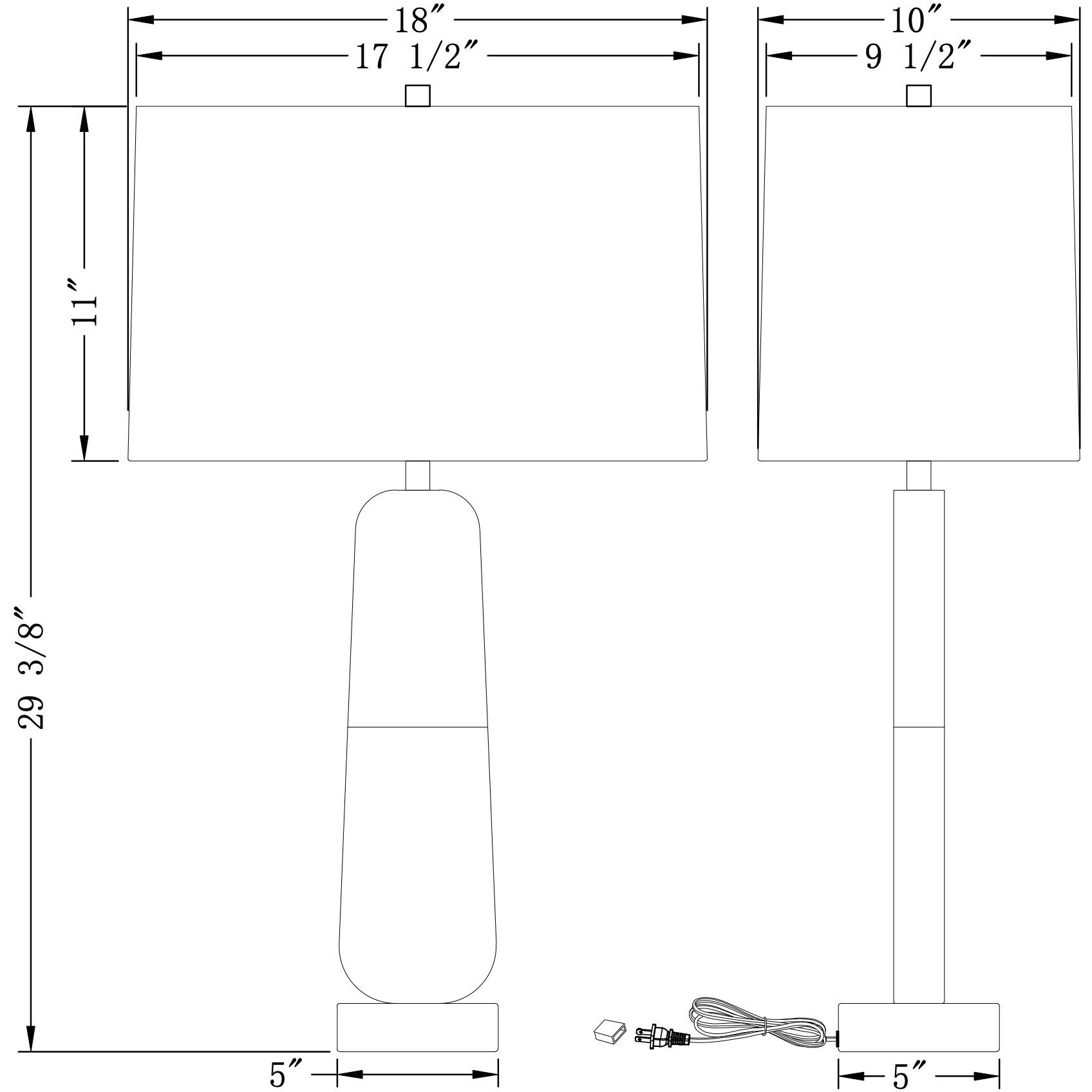 Naomi 29.5 inch 150.00 watt White Table Lamp Portable Light